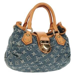 LOUIS VUITTON Monogram Denim Preity Hand Bag Blue M95020 LV Auth 159704V